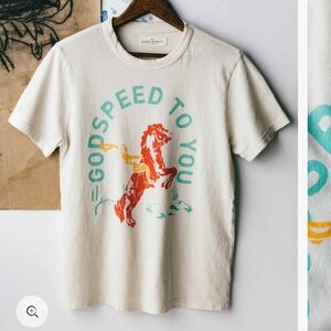 imogene + willie Cream Tee with Red and Green Graphic